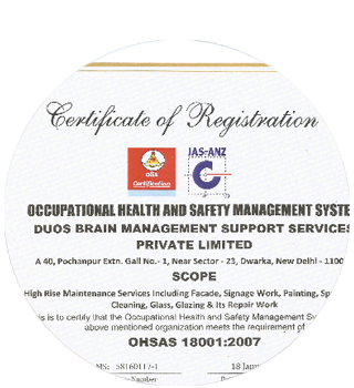 Registration Certificate of OHSAS 18001 2007